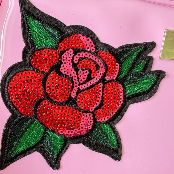 Pink Travel Organizer Case Embellished with Handles Women's Bag - Picture 11 of 15